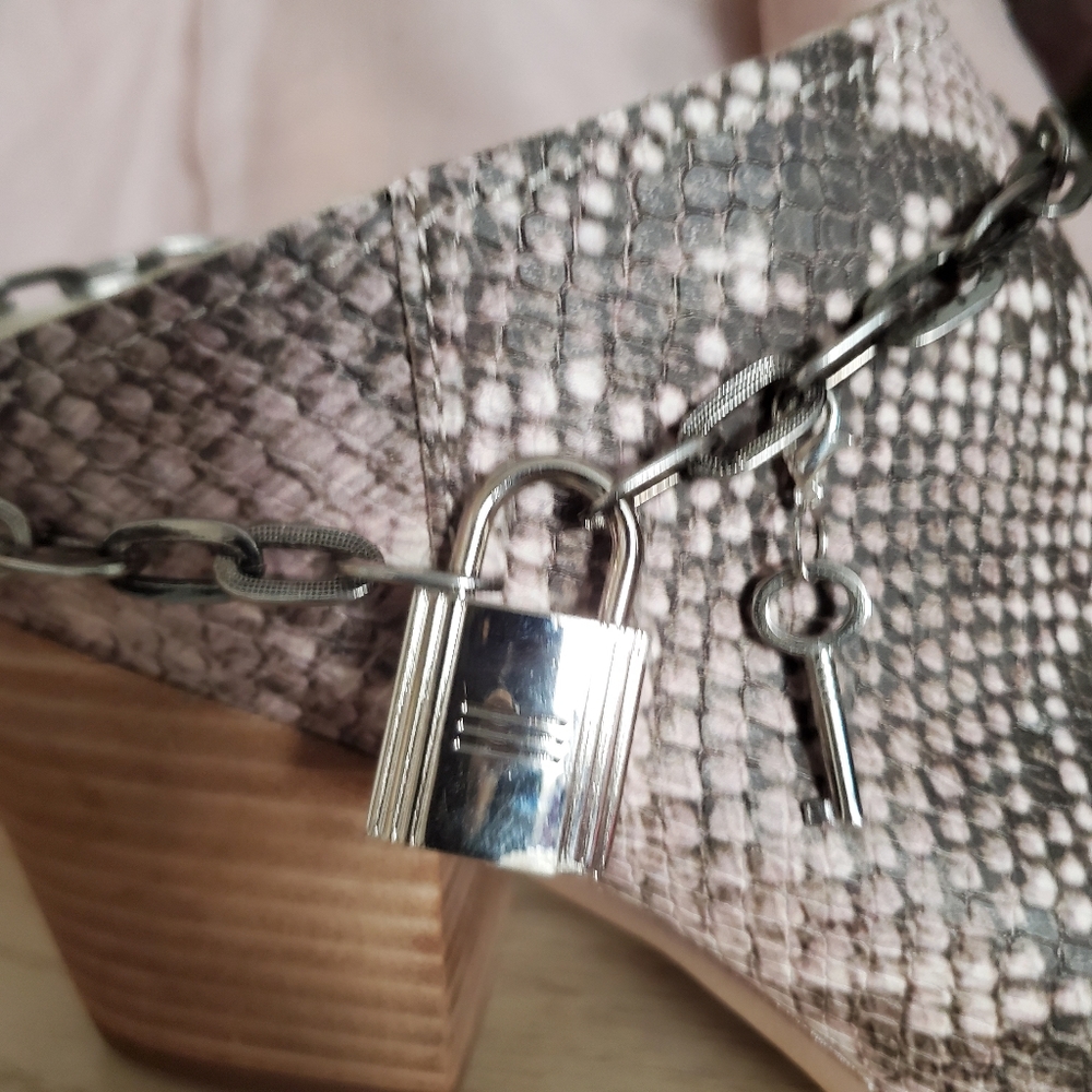 ANKLE CHAIN with 🔐 lock and key. Handmade boot accessory